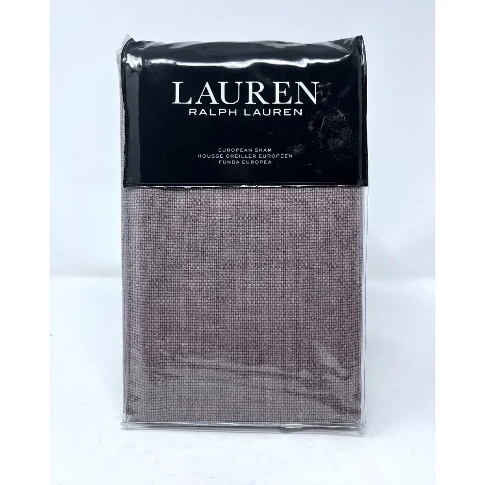 Ralph Lauren European Sham Claudia Velvet Trim Slate Pillow 26x26 NEW